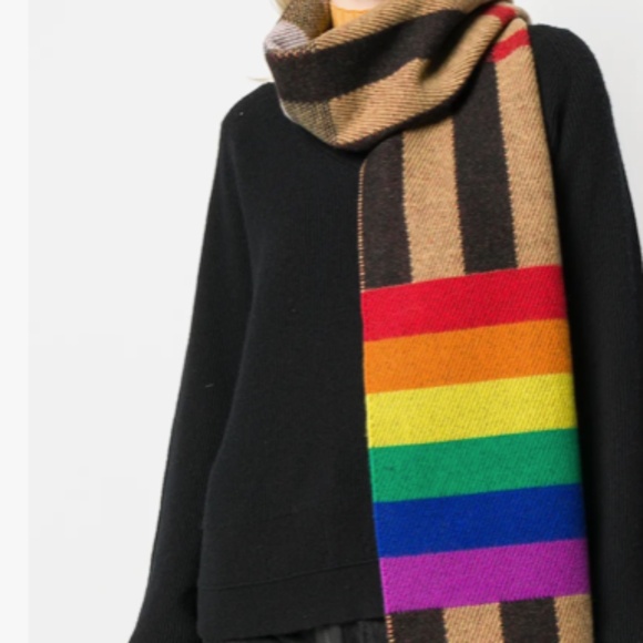 Burberry Check Rainbow RAINBOW SCARF - Picture 1 of 8
